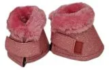 Hufglocken Sunny Minishetty Shetty Rosa Braun Rot Silber d�nnes Neopren 1 Paar = 2 St�ck