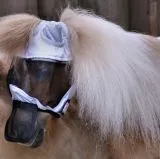 Fliegenhaube + + Lissy MIT Ohr MIT Nasenschutz Gr. Minishetty Shetty Grau Schwarz Fliegen Haube Fliegenmaske