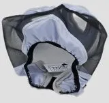 Fliegenhaube - - Lissy Ohne Ohr Ohne Nasenschutz Gr. Minishetty SHETTY Grau Schwarz Fliegen Haube Fliegenmaske