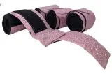 Set 4 Stck Bandagen SUN Glitzer Schwarz / Schwarz Schwarz Silber Rosa Hellblau Lila Rot Braun Minishetty 1 Meter