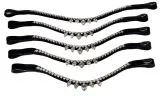 Stirnriemen Tropfen Diadem Leder Stirnband Kristall Strass Glitzer MS S P VB WB