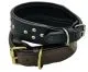 Lederhalsband RUFUS unterlegt Halsband LEDER Nieten Schwarz Braun Breit sehr stabil M L XL
