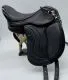 Sattel Ledersattel  KROK  Schwarz 14 15 Zoll Kopfeisen verstellbar Mono Sattel Shetty Welsh Kroko / Lack Design