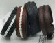Leder Halsband Stitch geflochten Schwarz Wei� Braun M L XL BREIT Lederhalsband