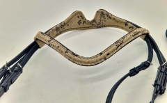 Snake Leder Trense Umlenkverschnallung ergonomisch Genickaussparung Ohrenfreiheit + Zügel VB WB XFULL
