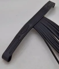 Stirnband PAOLO spanisch Stirnriemen Schwarz Fransen Frotalera Pony VB WB Leder Fransenstirnband gerade