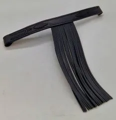 Stirnband PAOLO spanisch Stirnriemen Schwarz Fransen Frotalera Pony VB WB Leder Fransenstirnband gerade