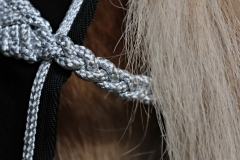 Paradedecke Fleece Anti Pilling Abschwitzdecke mit Kragen ZARAA Schwarz Silber- Goldfarben Rosegold 70 80 90 100 110 cm