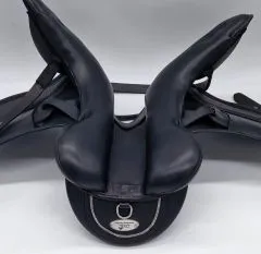 #38 Ledersattel B WARE Beauty Schwarz 1 X 15 Zoll + 5 X Kopfeisen verstellbar Mono Sattel Shetty Glitzer Welsh Kindersattel Sattel Leder B WARE