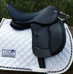 #38 Ledersattel B WARE Beauty Schwarz 1 X 15 Zoll + 5 X Kopfeisen verstellbar Mono Sattel Shetty Glitzer Welsh Kindersattel Sattel Leder B WARE