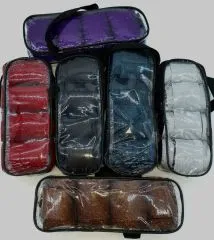 Set 4 Stck Bandagen Sunny Glitzer Schwarz / Schwarz Schwarz Silber farb. Royal Blau Lila Rot Braun Minishetty 1 Meter