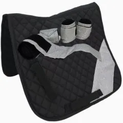 Sun Glitzer Set Schabracke Baumwolle mit Fleece Bandagen Rosa Rot Hellblau Lila Braun Schwarz Minishetty Shetty Welsh