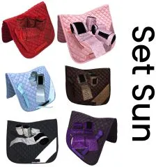 Sun Glitzer Set Schabracke Baumwolle mit Fleece Bandagen Rosa Rot Hellblau Lila Braun Schwarz Minishetty Shetty Welsh
