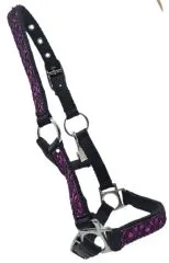 Halfter Fancy MMS Fohlenhalfter Glitzer Lila Fohlen Glitzerhalfter Kleiner Karabiner