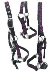 Halfter Fancy MMS Fohlenhalfter Glitzer Lila Fohlen Glitzerhalfter Kleiner Karabiner