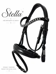 Stella Lederstrense Trense Leder ergonomisch Minishetty Shetty Glitzer Stirnriemen Sterne Sternchen