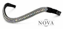 Stirnriemen Nova Stirnband XF XXFull Glitzer Strass Kaltblut extra lang geschwungen Schnellverschluss-System 45 50 cm