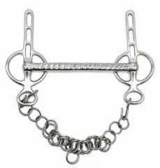 Liverpool Gebiss Stange 1,5 cm 3 Slot 15,5 16,5 17,5 + Kinnkette Kaltblut Fahrgebiss �bergr��e Edelstahl