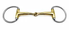 D Ring Gebiss einfach gebrochen 15,5 16,5 17,5 �bergr��e Argentan 15 mm gro�e Ringe Kaltblut Bit