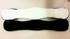 REST RAUS Sattelgurt anatomisch Fell abnehmbar 80 90 cm Schwarz Beige Mink Kunstfell Kurz Gurt Kurzgurt