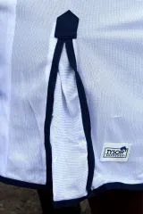 B WARE Ausreitdecke Fliegendecke Mash wei 145 cm ohne Hals mit Sattelausschnitt B- WARE - RCKLUFER Einzelstck