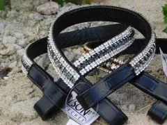 B WARE Stirnriemen X Full Kaltblut Glitzer Strass 3 Farben 47 u 54 cm LANG Stirnband Strass B WARE