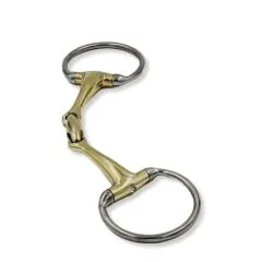 Olivenkopf D Ring Gebiss doppelt gebrochen Argentan 15,5 16,5 17,5 18,5 cm GLITZER !