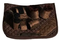 SET Sun Schabracke Hufglocken Bandagen Glitzer Minishetty Shetty Welsh Glitzerset