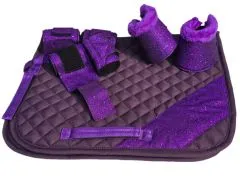 SET Sun Schabracke Hufglocken Bandagen Glitzer Minishetty Shetty Welsh Glitzerset