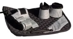 SET Sun Schabracke Hufglocken Bandagen Glitzer Minishetty Shetty Welsh Glitzerset