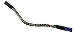 Stirnriemen Estelle Swarovski Glitzer MS S Leder Mint Grn Rosegold / Altrosa Pastell Farben