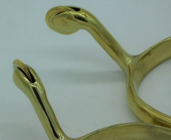 Sporen Gold Farben Rädchen oder Dorn Schwanenhals ergonomische Form Rädchensporen
