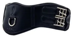 Mond Leder Sattelgurt super SOFT ergonomische Form 45 55 65 75 cm Schwarz Mondgurt Kurzgurt Ledergurt