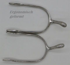 Sporen Silber Farben Rdchen oder Dorn Schwanenhals ergonomische Form Rdchensporen Anatomisch