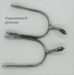 Sporen Silber Farben Rdchen oder Dorn Schwanenhals ergonomische Form Rdchensporen Anatomisch