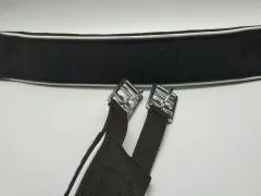 Kurzgurt Pony Shetty Web Gurt 70 75 80 cm schmal Sattelgurt Gurt Schwarz / Wei